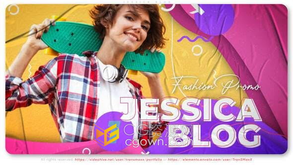 AE模板-时尚广告视频制作季节折扣现代推广动感图文片头视频