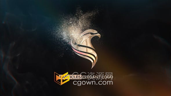 AE模板-标志粒子沙化特效动画效果Particles Elegant Logo