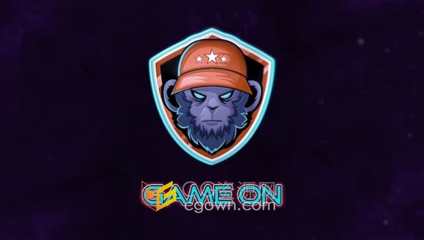 AE游戏LOGO视频片头模板发光生长动画形成标志效果