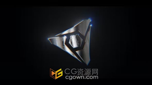 激光能量特效金属LOGO动画视频效果-AE模板