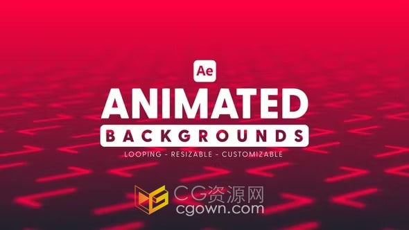 32组动画背景效果视频素材生成-AE模板下载
