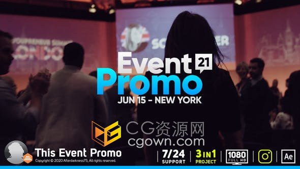 AE模板-活动会议研讨会企业家品牌商业视频网络峰会Event Promo