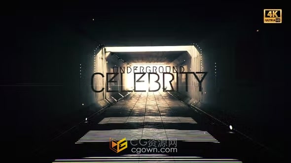 4K地下隧道预告片标题-AE模板下载