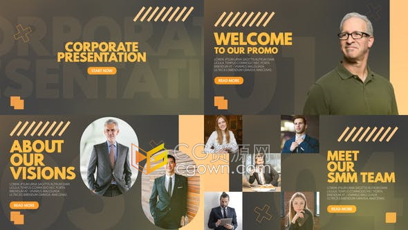 企业介绍视频AE模板时尚活动公司团队宣传片