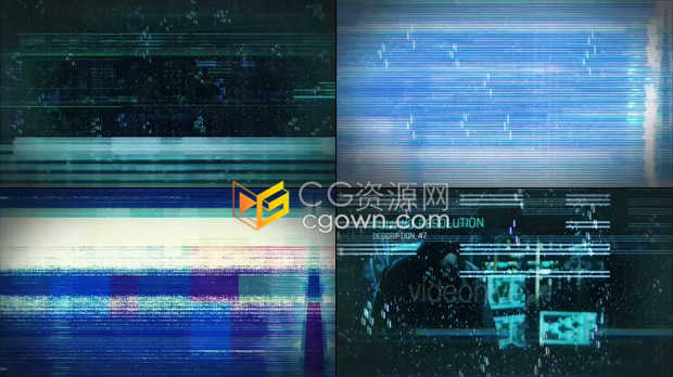 高科技感故障动画介绍军事技术战争图片宣传视频片头制作工程-AE模板免费下载