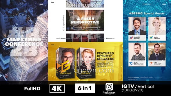 企业活动幻灯片AE模板公司会议介绍宣传视频