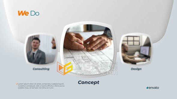 4K分辨率公司介绍视频AE模板企业宣传幻灯片图文动画