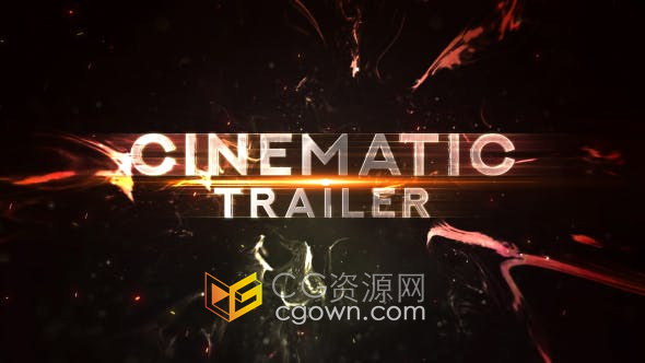 AE模板-电影预告片光效闪电能量介绍标题宣传Cinematic Trailer 7
