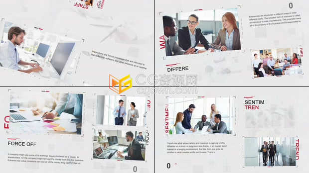 简约宣传公司视频制作商务企业会议时间轴介绍历史发展产品宣传片-AE模板下载