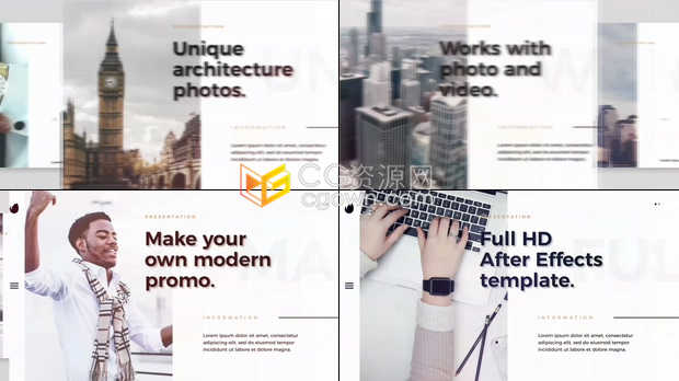 优雅时尚商务企业宣传片头公司服务介绍视频包装制作-AE模板免费下载