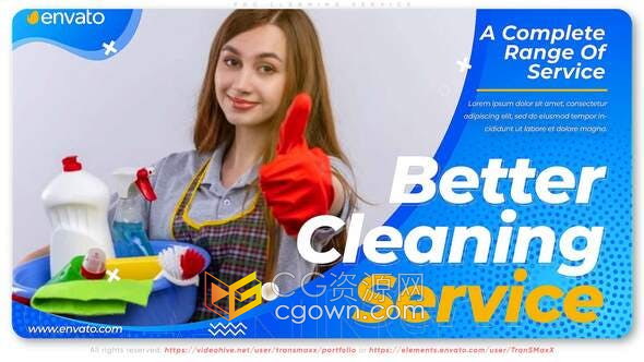 AE模板-家政清洁服务公司宣传汽车4S店介绍视频动画