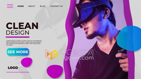 AE模板-五彩液体元素及过渡效果制作企业幻灯片多用途公司宣传视频