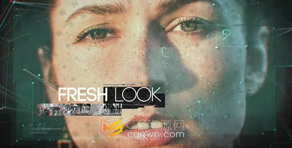 AE模板-刮痕失真像素损坏色差FX小故障元素动画效果游戏娱乐科技主题宣传片