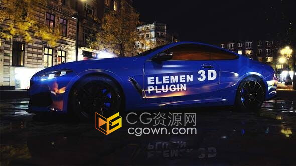 AE模板-宝马跑车漂移轮胎痕迹场景介绍汽车保养维修店品牌宣传