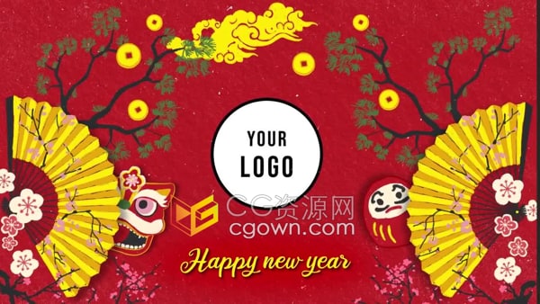 [会员福利]新年片头AE模板手机竖屏拜年祝福小视频2022虎年春节贺卡