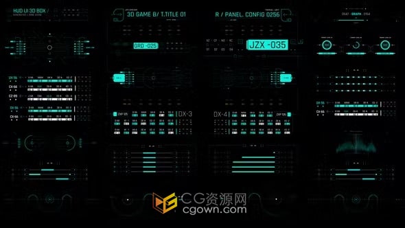 高科技HUD屏幕界面动画效果制作-AE模板免费下载