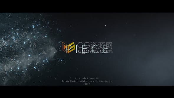 金属文字标题动画粒子烟雾爆炸效果沉重悬念电影预告片宣传视频-AE模板下载