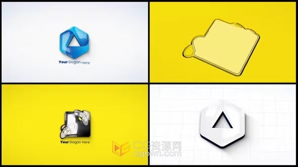 3D挤出LOGO动画标志视频片头制作-AE模板下载