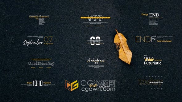 12种创意排版设计文字标题字幕动画工程AE模板下载