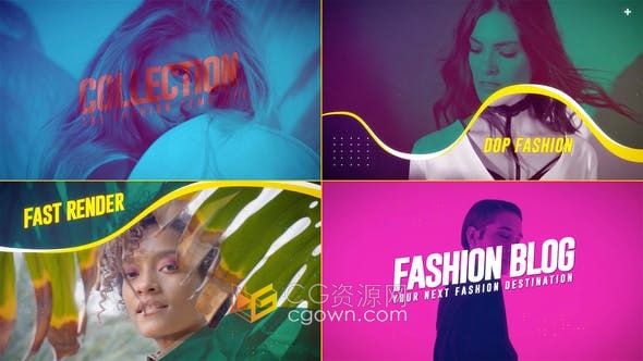 时尚博客开场视频片头AE模板免费下载