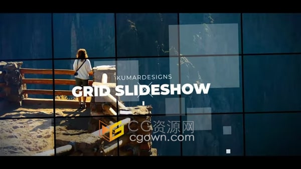 AE模板-网格效果现代风格多用途宣传视频幻灯片