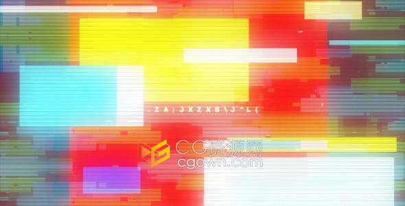 AE模板-Glitch Logo 4K分辨率动态失真故障视频片头动画