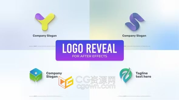 AE标志动画模板现代简约的风格LOGO展示