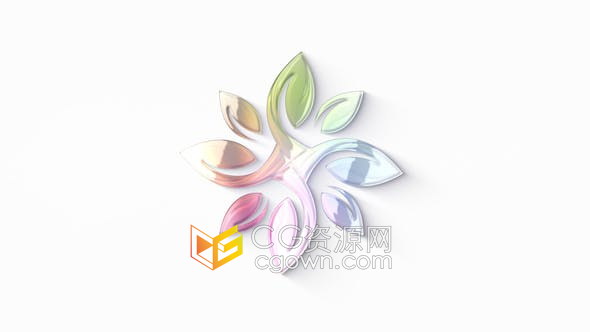 AE模板-简单明亮LOGO动画反射轮廓公司视频片头