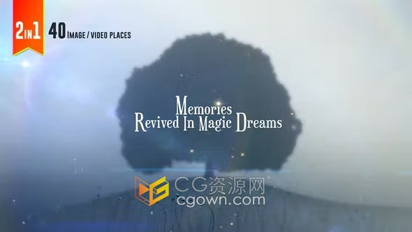 AE相册模板-神奇魔法梦幻效果照片幻灯片视频相册