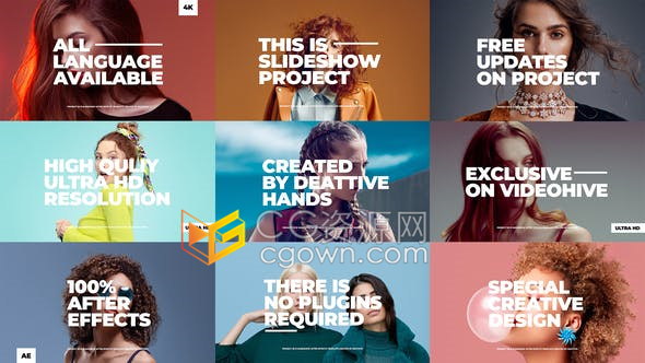 时尚设计领域广告公司服务介绍动感宣传视频开场片头效果-AE模板下载