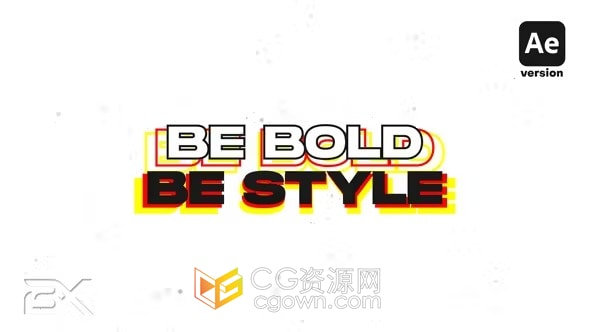 动态排版标题文本动画吸引观众视觉视频片头-AE模板