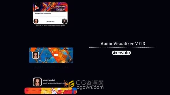 音频场景音乐可视化工具歌曲宣传AE视频模板