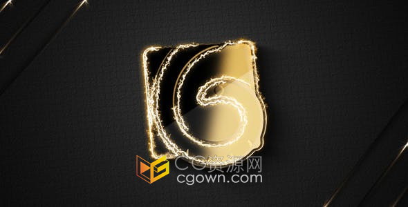 AE模板-能量条纹光线豪华金属LOGO动画片头视频