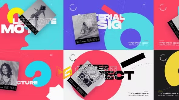 4K分辨率AE模板时尚现代开场视频片头动画制作