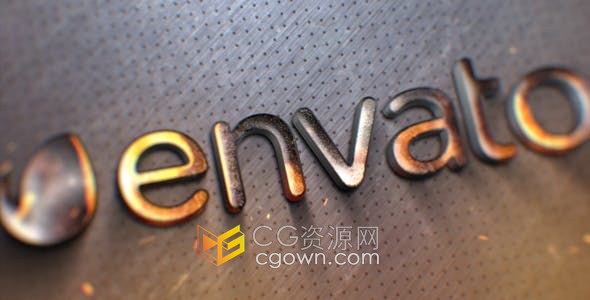 AE模板-金属背景热浪火花粒子燃烧火焰LOGO动画效果