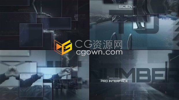 数字世界科学研究游戏推广高科技视差介绍幻灯片宣传视频-AE模板下载