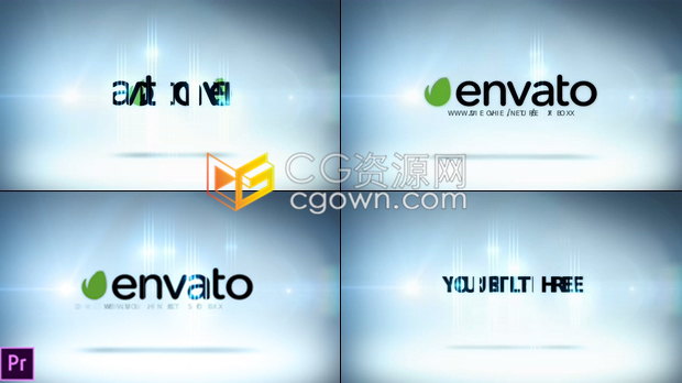AE与PR模板制作明亮LOGO分割动画效果标志视频片头动画工程文件下载