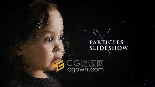 Particular4插件制作粒子沙化特效照片动画介绍宣传视频AE模板