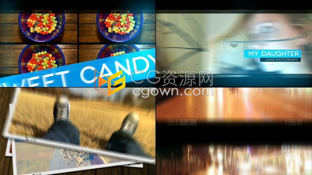 快乐回忆照片幻灯片制作婚礼视频相册Photo动画效果-AE模板免费下载