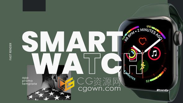 AE模板-Apple Watch App应用程序介绍运动智能手宣传视频
