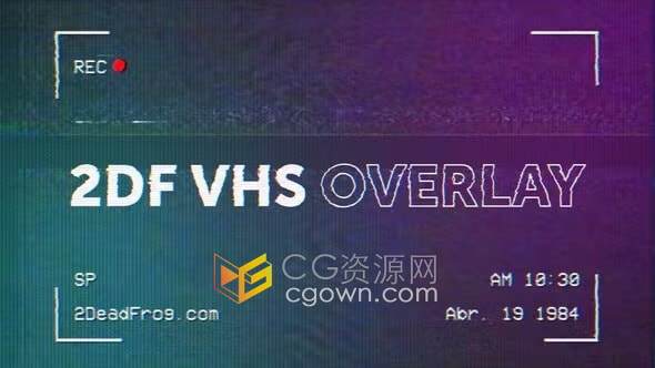 2DF VHS监控摄像机画面视频制作8090年代效果AE模板