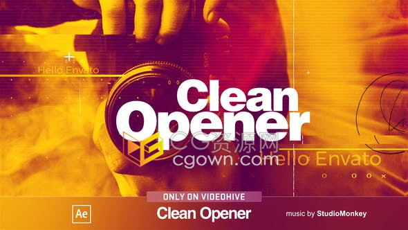 AE模板下载动感快节奏图文动画发布会开场片头宣传视频制作工程文件