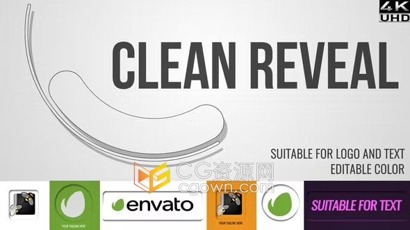 AE标志模板-简单几何图形弹跳动画3d干净LOGO片头