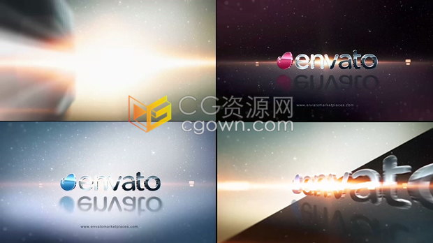 简单深色黑色和浅色明亮两种风格星空粒子动画效果LOGO片头动画-AE模板下载