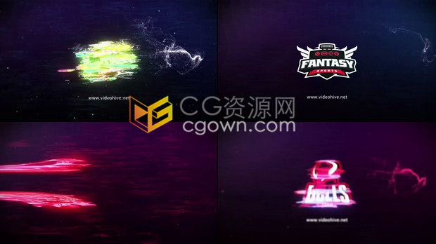 RGB色彩分离拖影光效数字失真文字LOGO动画炫酷视频片头-AE模板免费下载