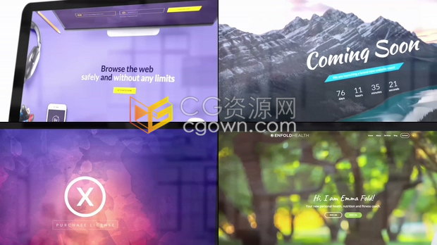iMac屏幕模型计算机简介网站简介4K动画效果宣传视频制作-AE模板下载