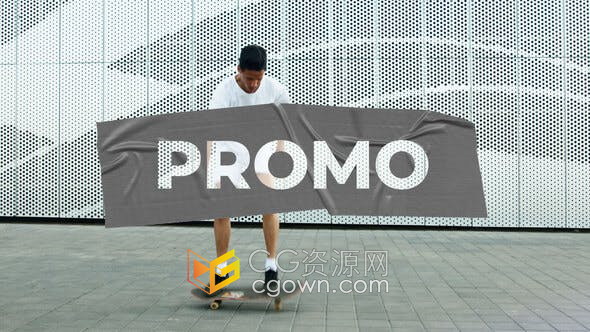 AE模板-贴纸设计动感节奏开场视频片头Fast Urban Opener