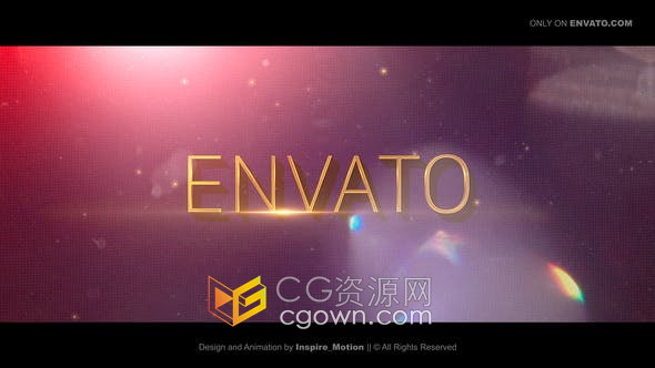 AE模板-鼓舞人心励志红色背景金色介绍文字标题动画宣传片