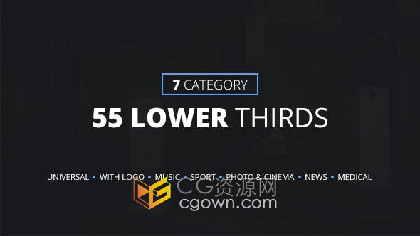 AE模板-55 Lower Thirds多种风格设计视频字幕条文字标题动画