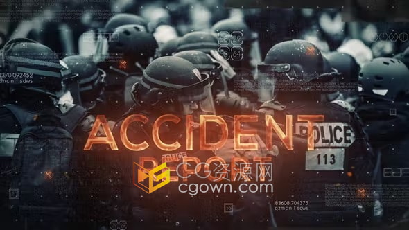 灼烧火热效果标题扫黑除恶消防宣传事故报告军事战争电影预告片AE模板